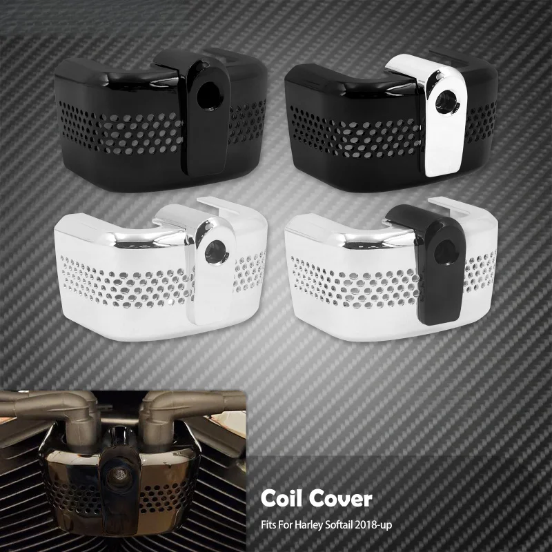 

Крышка катушки зажигания мотоцикла, черные/хромированные колпачки для Harley Softail Street Bob FXBB Low Rider Breakout FXBR Fat Boy FXFB 2018-25