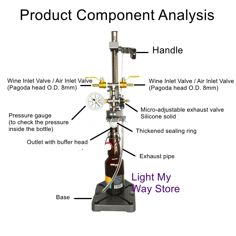 

Original homebrew beer pressure filler defoaming bottling equipment PET bottle glass bottle liquid manual filling machine