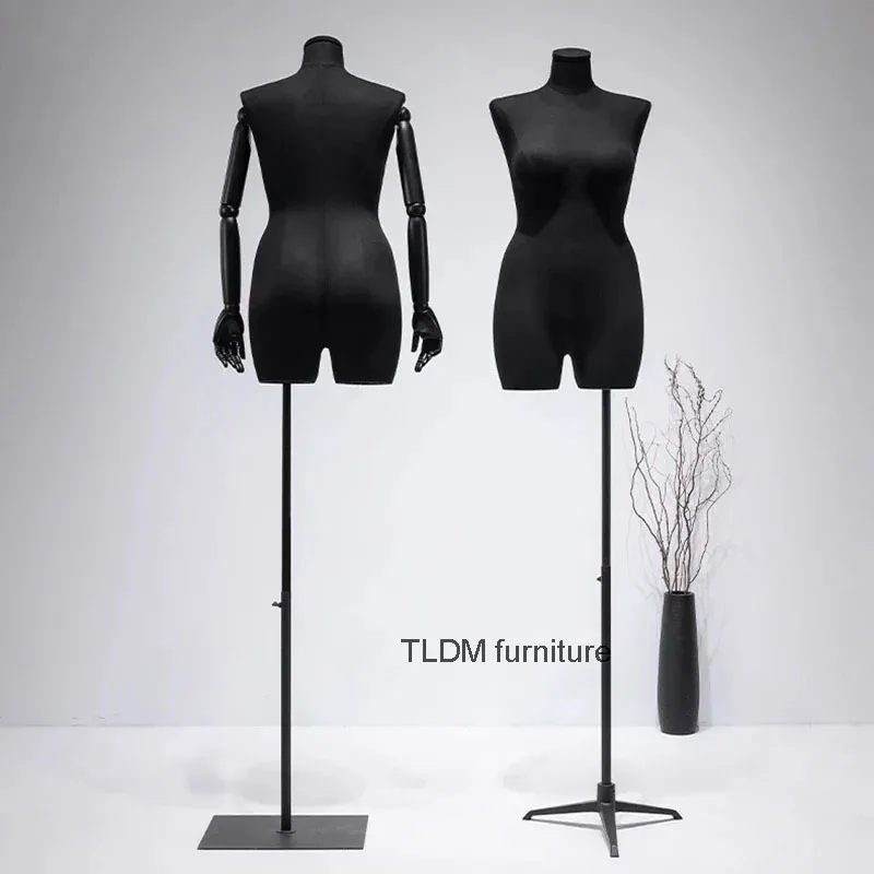 Plus Size Women's Clothing Mannequins Props Female Half Body Fat Woman Big Ass Mannequin Clothing Store Window Display Stand C