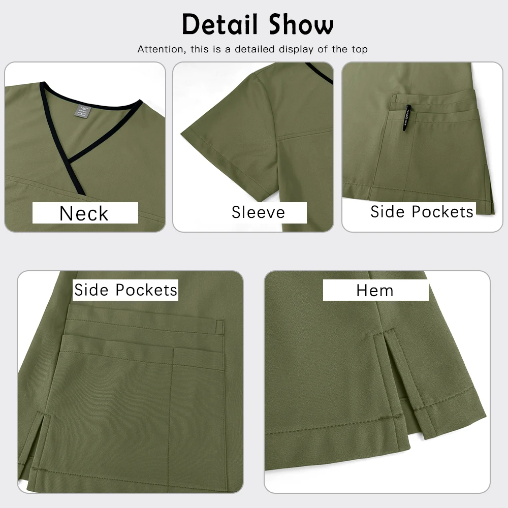 Medical Clinical Sanitary Work Clothes Dentist Uniforms Nursing Scrubs Set Veterinary Uniform Men Women Work Wear Nursing Suit