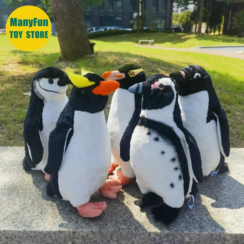 Yellow-eyed Penguin Plush Toy Realistic Penguin Plushie Lifelike Penguin Stuffed Animal Simulation Doll Kawaii Toy Collectors