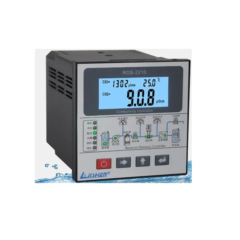 RO Program Controller PLC Reverse Osmosis Conductivity Meter EC Sensor Conductivity Control ROS-2210