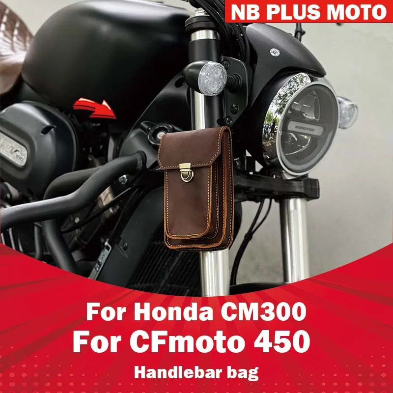 【premium】for-vintage-handlebar-bag-universal-cfmoto-450-faucet-bag-honda-cm300-stepless-cruise-motorcycle-cowhide-bag