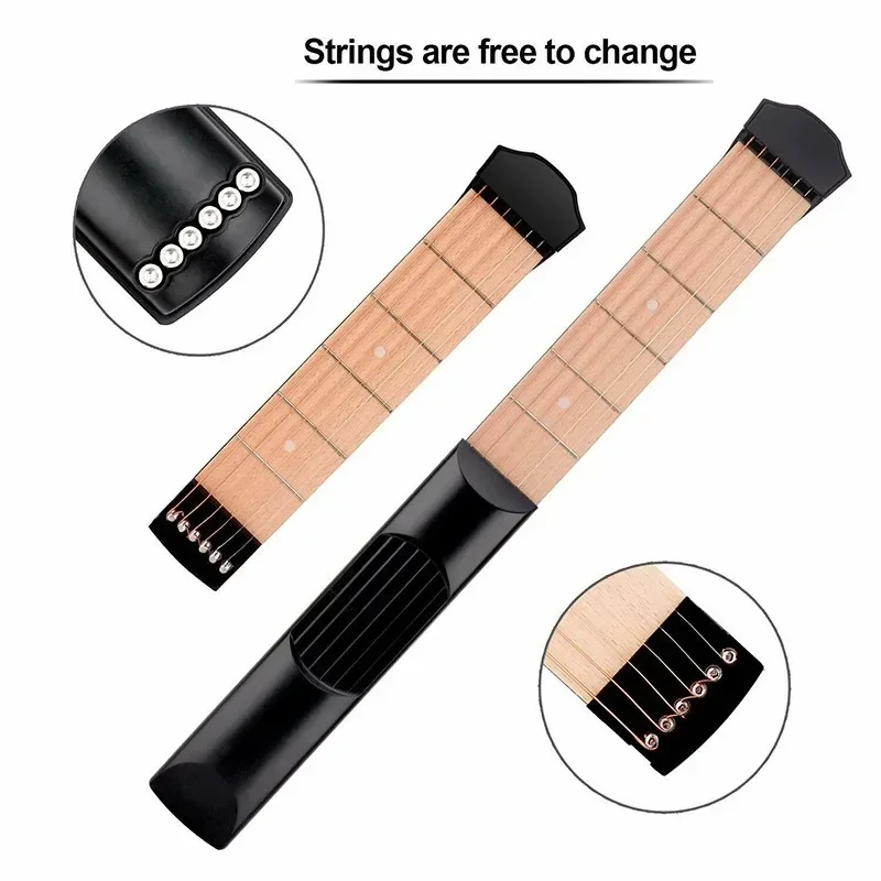 Portable Chord Trainer Pocket Guitar Practice Tools 6-String Musical Instrument Practice Tools for Beginner guitar accessories