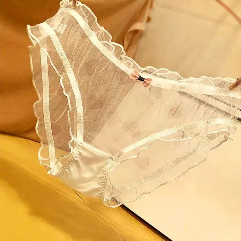 

Sexy Lace Panties Women's Underwear Low Waist Seamless Transparent Underpants Mesh Breathable Ladies Briefs Women Panties