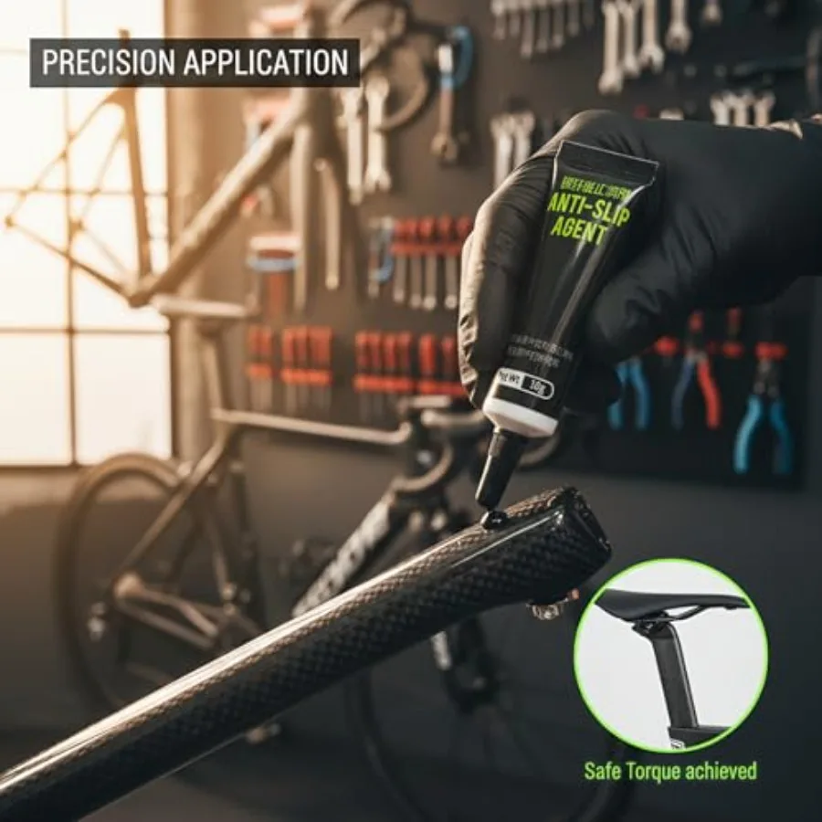 Carbon Paste for Bike Seatpost - Bicycles Seatpost Nonslip Oil Pastels with Anti-Slip Formula - Carbon Assembly Paste for Stem, view 6