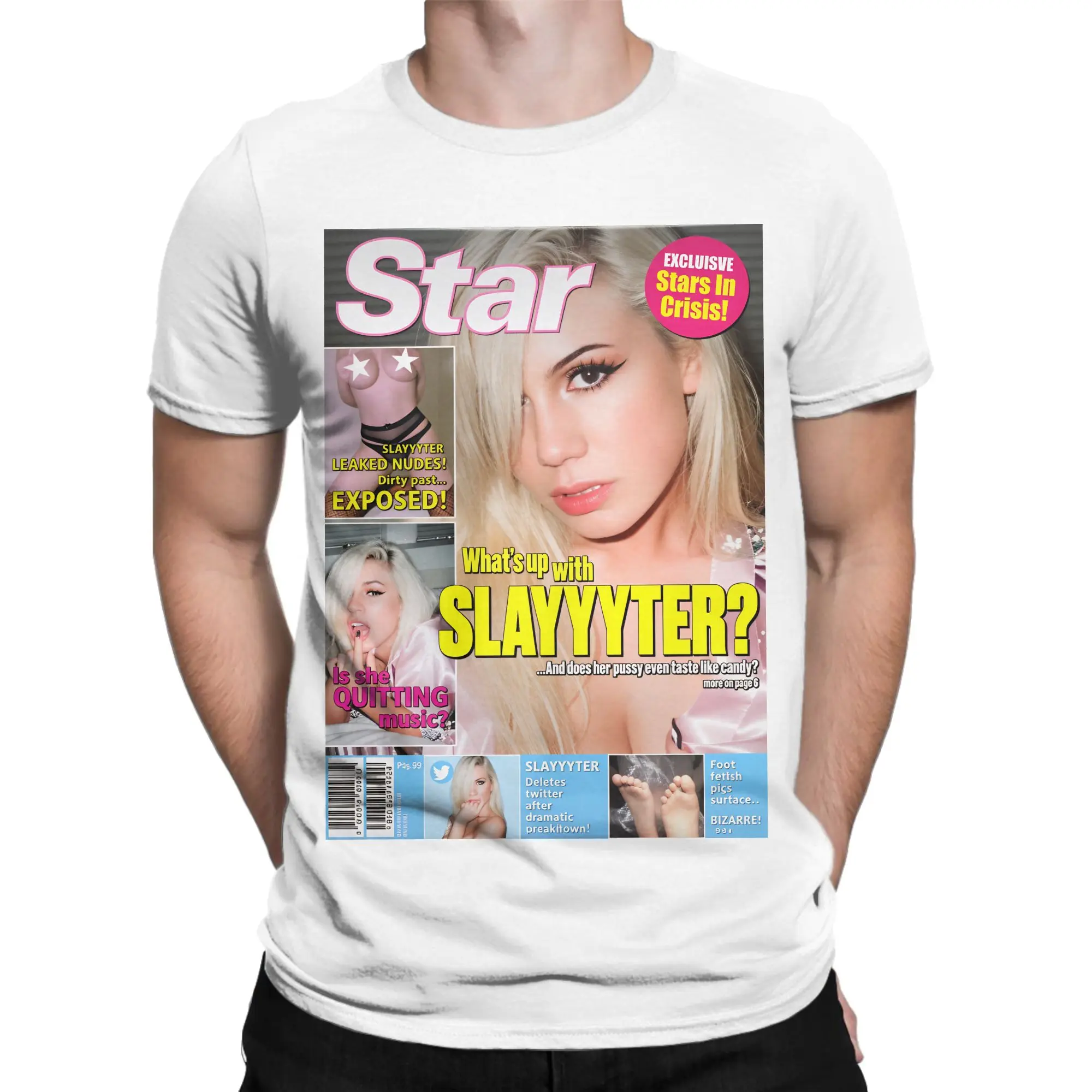 Vintage T Shirt Slayyyter 100 Cotton T Shirts WOR$T GIRL IN AMERICA CD  Hip Hop Tee Shirt for Adult Summer Short Sleeve Clothing