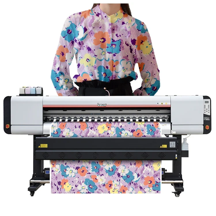 LOCOR factory high speed 1.8M 6ft 4720/3200 printhead digital sublimation textile fabric inkjet printer plotter