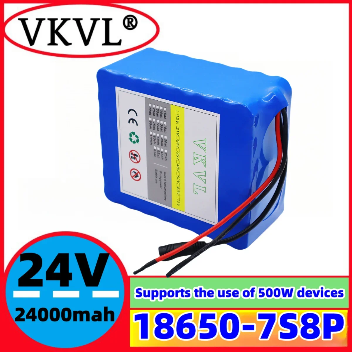 7S8P-24V24000mah18650 lithium battery pack suitable for electric tool monitoring equipment with built-in BMS+29.4v24AH+charger