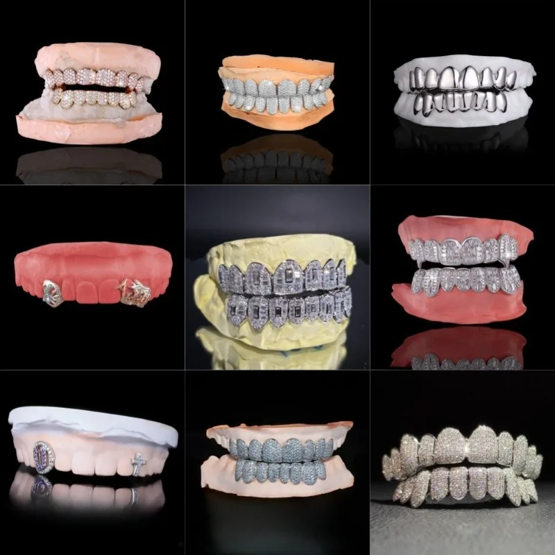دعامات الهيب هوب الأوروبية والأمريكية للشوايات على شكل قرص العسل مرصعة بالمويسانيتي #4