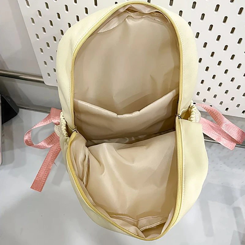 Richme Dopamine Ita Bag Female 2025 Harajuku Students Multi Pockets Mochilas Para Mujer DIY Anime Badge Cross Ribbon Backpack