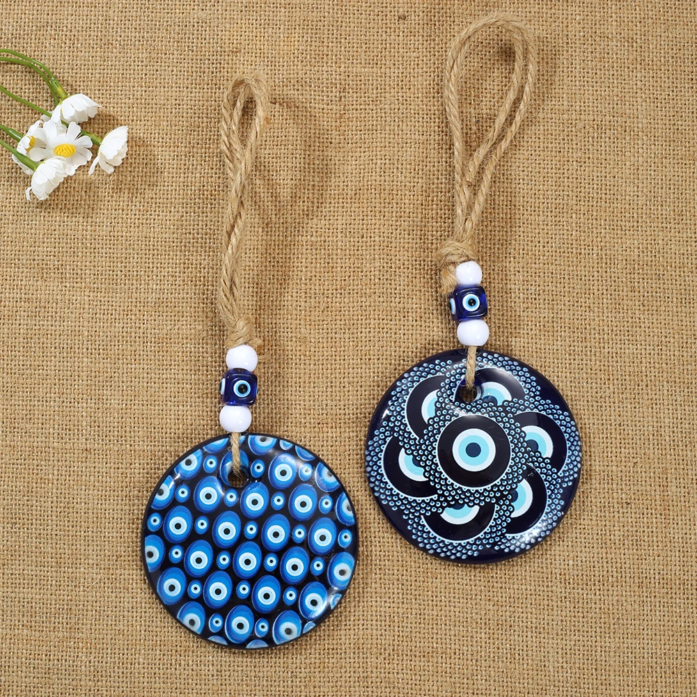 سلسلة مفاتيح بنمط عين الشر التركي العتيق للرجال والنساء ، سلسلة مفاتيح سيارة من الراتنج بالزهور الملونة ، حلقة مفاتيح حقيبة ، هدايا #4