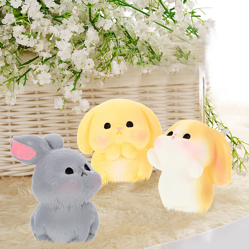 

8Pcs Cartoon Rabbit Garden Decor Resin Mini Ornaments for Outdoor Indoor Landscaping Micro Scene Bunny Statue Home Desk