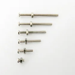 10Pcs M2 Long Screws High Strength Round Pan Head Phillips Bolts Nuts Kit DIY Model Screws Set Length 4-30mm