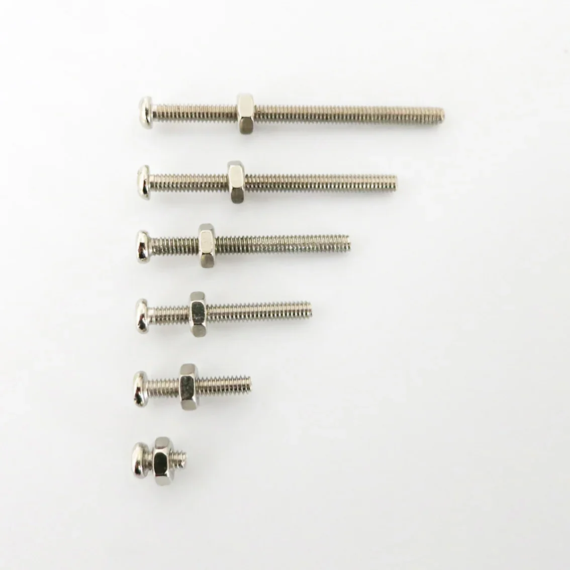 10Pcs M2 Long Screws High Strength Round Pan Head Phillips Bolts Nuts Kit DIY Model Screws Set Length 4-30mm