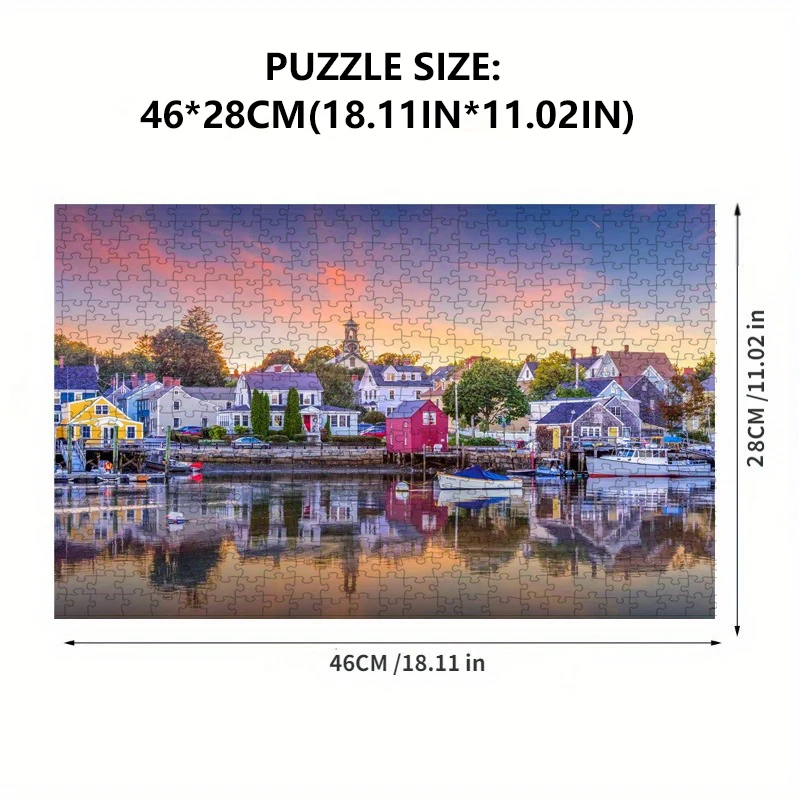 500 Pieces Jigsaw Puzzle for Adults Painting Fishman's Home Paper Puzzles Home Decor Wall Display Christmas Birthday Gift Toys