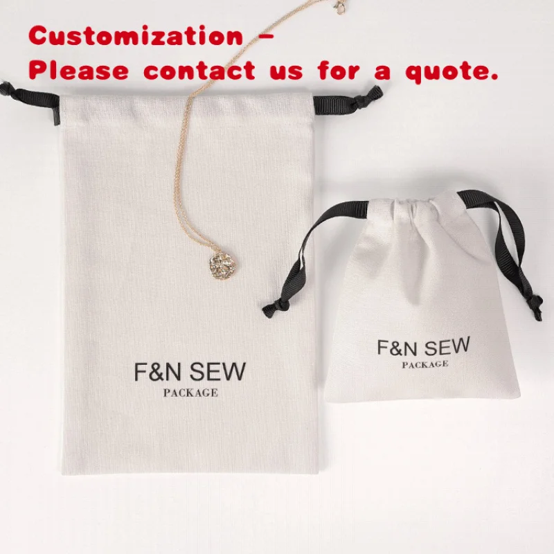 

custom.Chuanghua Custom Jewellery Personalized Pouches Muslin Cotton Linen Pouch Drawstring Packing Pouch