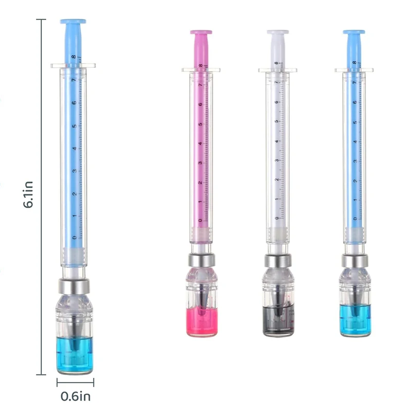 21 Pezzi Penne Siringa Penne Gel Penna Gel Siringa con Simpatico Tappo in Plastica Design Cartoon