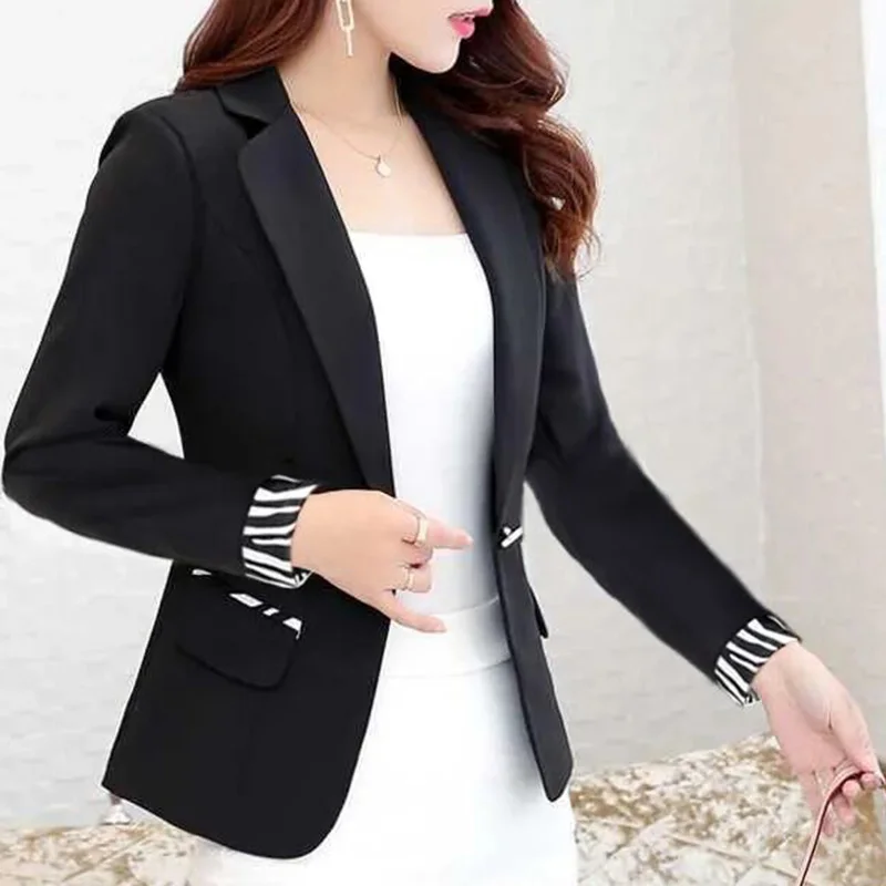 Fashion Lapel Button Spliced Pockets All-match Blazer Women\'s Clothing 2023 Autumn New Casual Tops Loose Office Lady Blazers