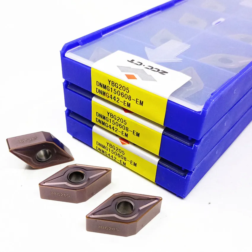 DNMG150604-EM YBG205/DNMG150608-EM YBG205/DNMG150612-EM YBG205/DNMG150608-EM YBM153 ZCC.CT CNC carbide inserts 10pcs/box