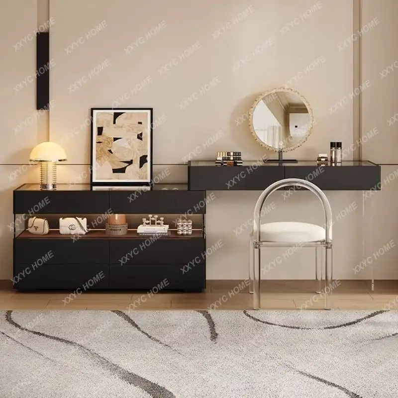 XX Shelves Simple Vanity Desk Storage Space Girls Organizer Dressing Vanity Desk Bedroom Compact Salon