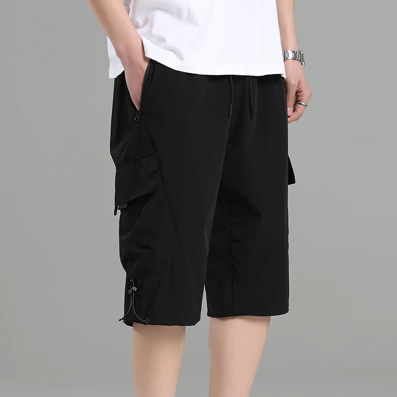 Summer Men's Thin Multi Pocket Casual 5-point Shorts New Fashionable Loose Trendy Versatile Outdoor Sports Workwear Men's Pants