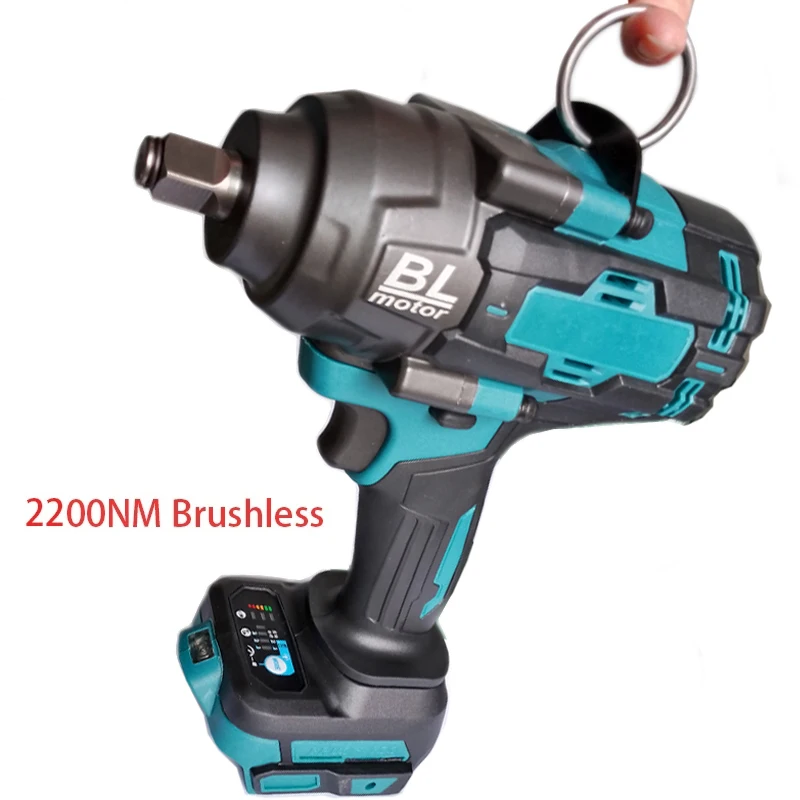 2200N.M Brushless Cordless Electric Impact Wrench Rechargeable Wrench Compatible for Makita 18v 1830 1840 1850 1860  Power Tools