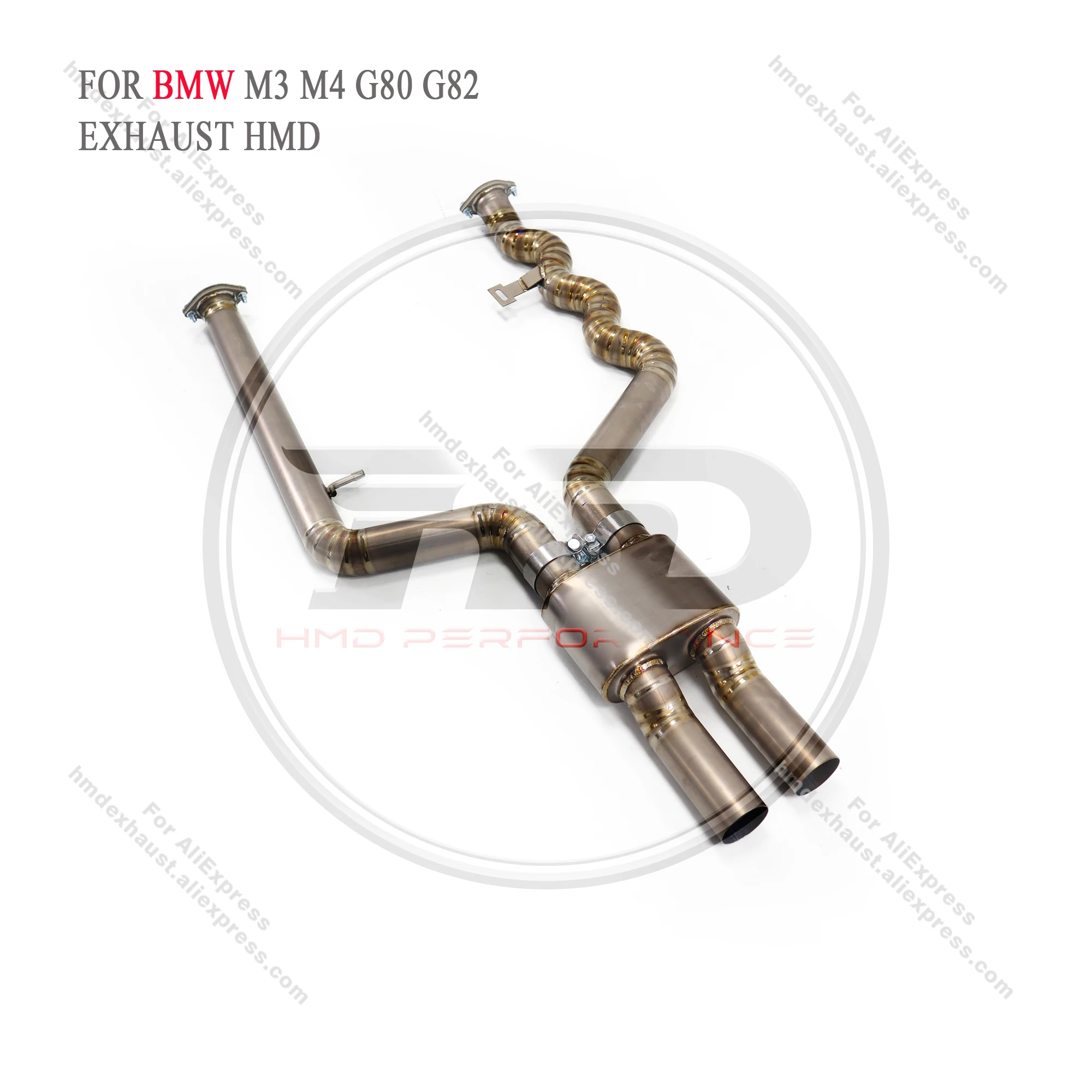 

HMD Exhaust System Titanium alloy Middle Pipe for BMW M3 M4 G80 G82 With Resonator