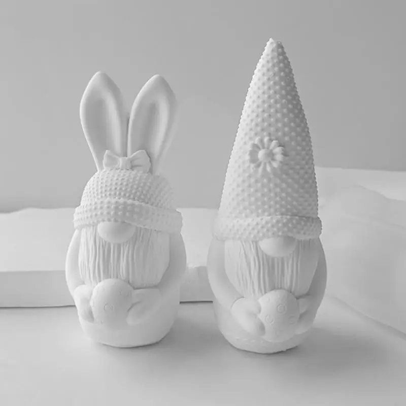 Vela anã h9ed, molde silicone, coelho páscoa, vela, molde fundição resina