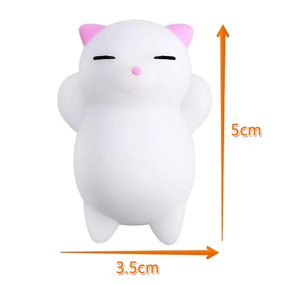 Toys Squishy Cat Set 2 Soft Silicone Kawaii Kitties Top Stress Relief Sensory Gift 2022 Unique Kids & Adults Teenage Girl Boy