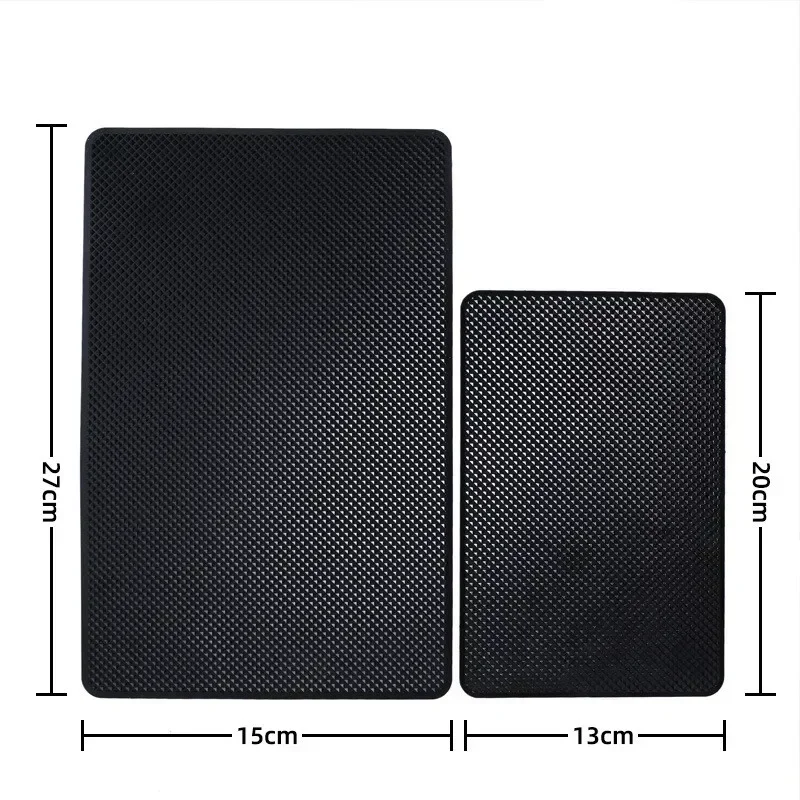 Universal Car Dash Sticky Rubber Mat, Multifunctional  Car Dashboard Anti-Slip Mat, Keys, Coins, Sunglasses27x15CM / 20*13CM