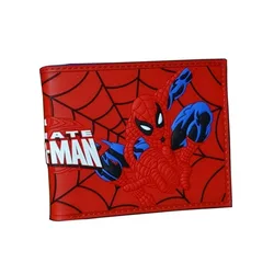 Spider-man Avengers Superhero Wallet Men Short Dollar Clip Zipper Simple Coin Money Purses Wallets Gift