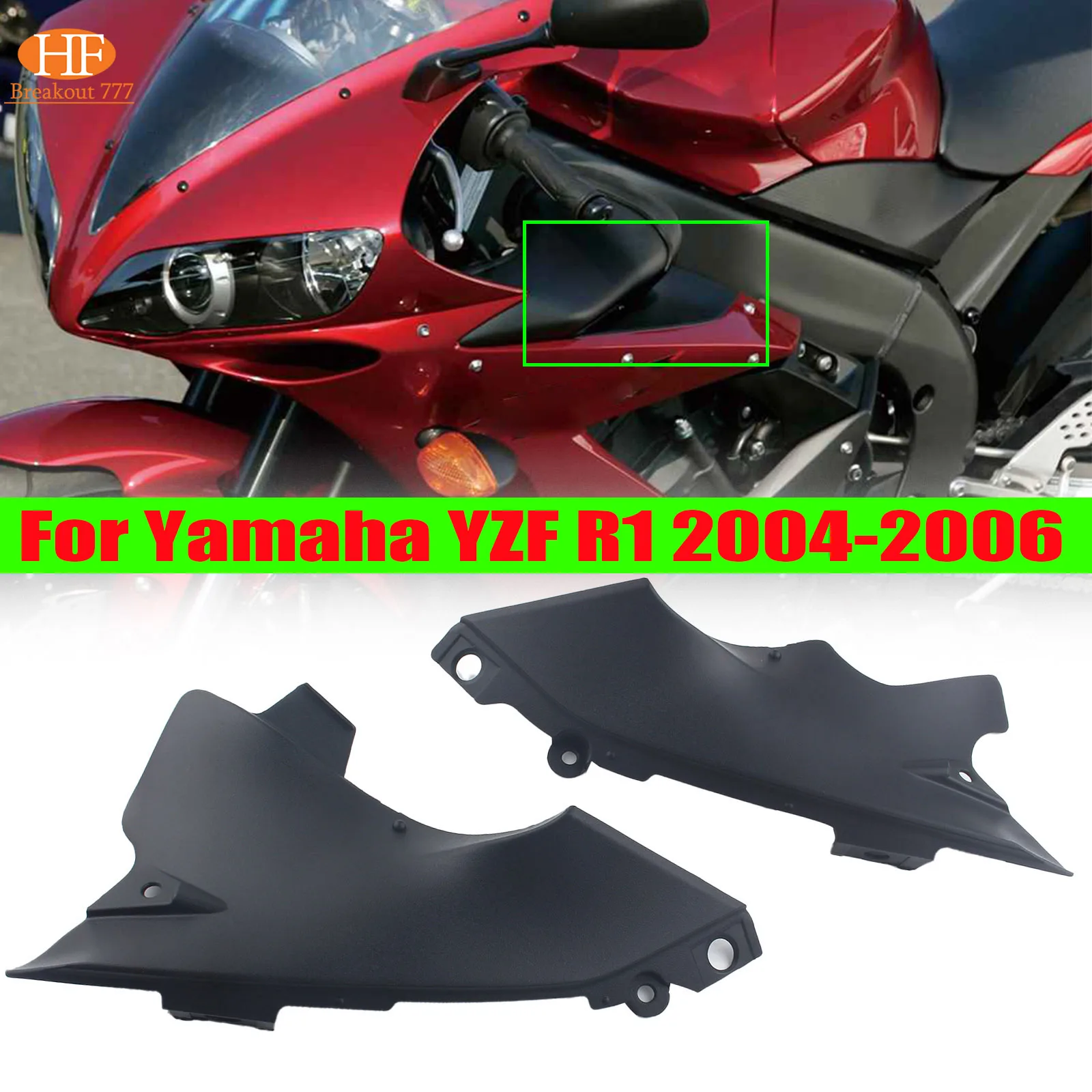 

Air Fairing Duct Cover Cowl Trim Dash Intake Tube For Yamaha YZF R1 2004- 2005 2006