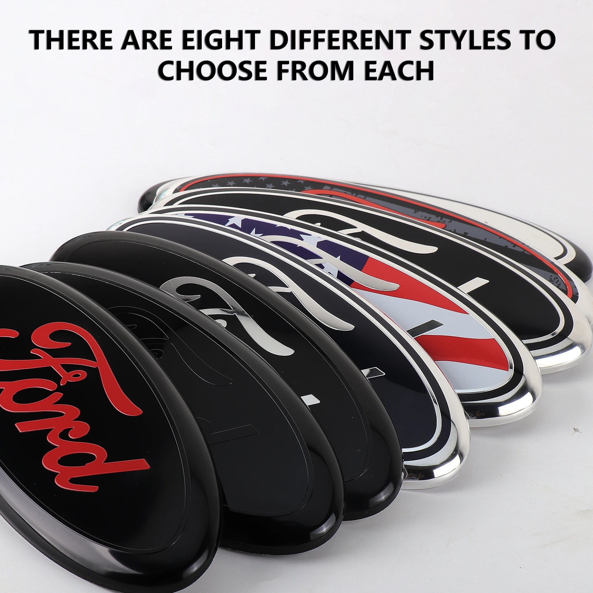 Car Replace Front Grille Trunk Emblem Lid Logo Decoration Accessories For Ford Mustang Fiesta Focus 2 mk3 Mondeo mk4 Ranger Kuga view 2