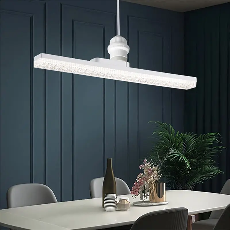 【HOUSEHOLD GOODS】E27 LED Lamp Strip Tube 25W AC 85-265V 6500K 360° Adjustable Direction Cold White Light Bulb 40CM Long Crystal