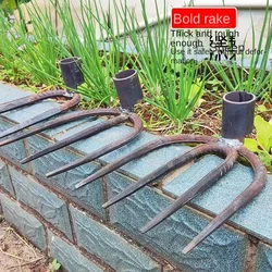 Steel harrow rake grab hook harrow multi-tooth two-tooth three-tooth four-tooth harrow ploughing sweet potato turning shavings a