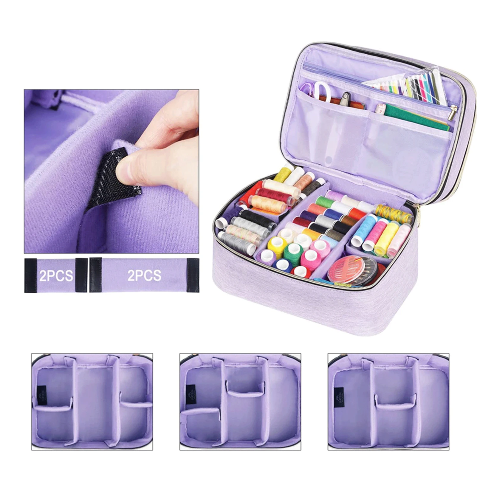 Nail Polish Storage Bag Holds 40 Bottles Black for Essential Oil Lipstick Sewing Supplies Storage Bag Double Layer Portable