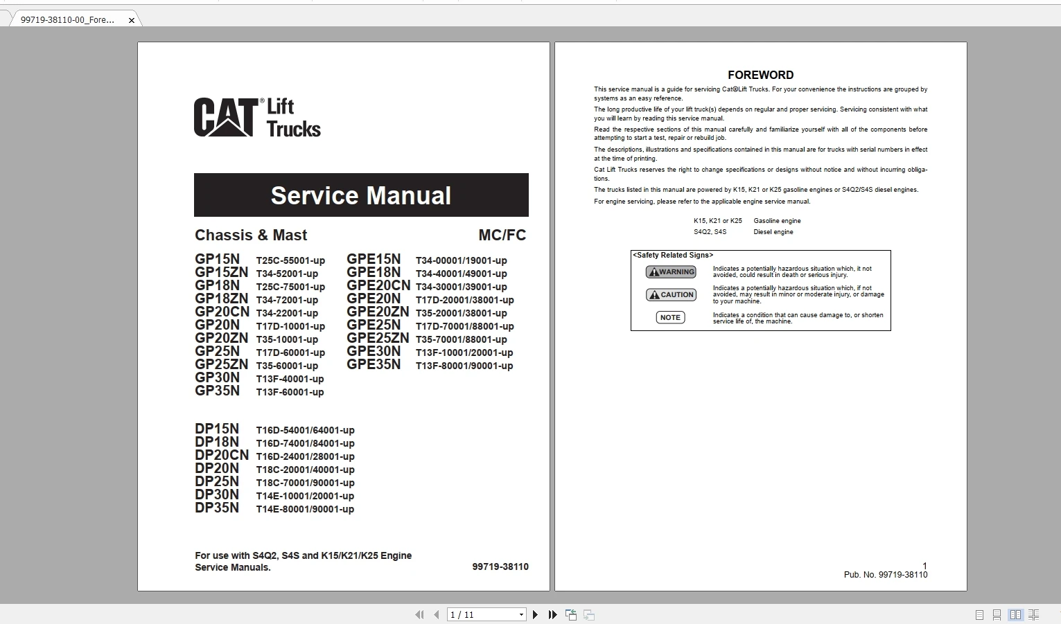 

Forklift Full Service - Parts Manuals DVD 38Gb PDF For Cat