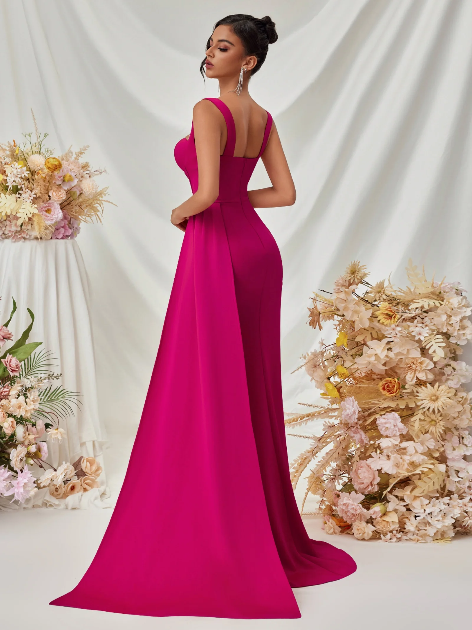 Elegant Maxi ชุดเจ้าสาวงานแต่งงานสําหรับผู้หญิงชุดราตรีชุดราตรีค็อกเทลสปาเก็ตตี้ Sweetheart Elegant Gala เสื้อผ้า