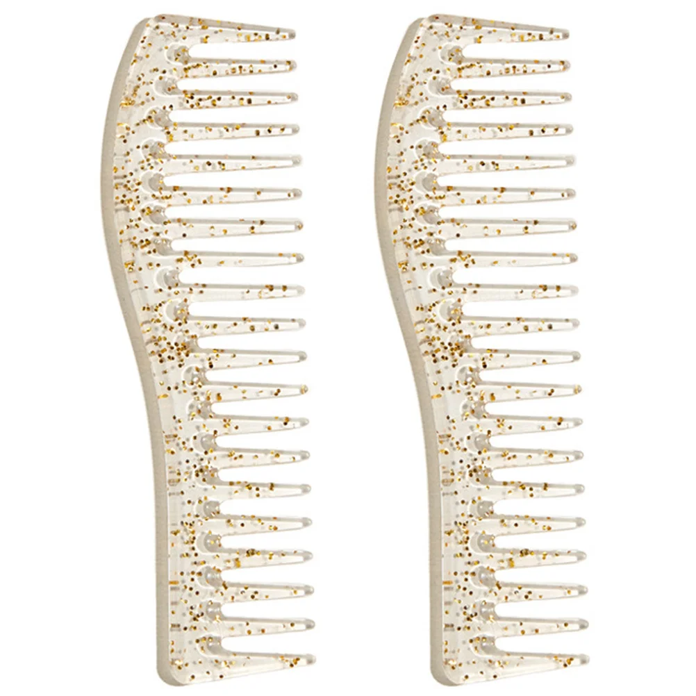 

2Pcs Wide Tooth Comb Set for Women Detangling Hair Combs for Curly Wavy Thick Hair Smooth Ends Without Pulling
