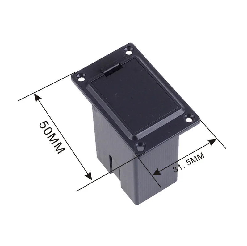 New 1pc 9v Battery Case Battery Compartment Empty Case Black Stand Case Compartment Cover Guitar Bass Pickup