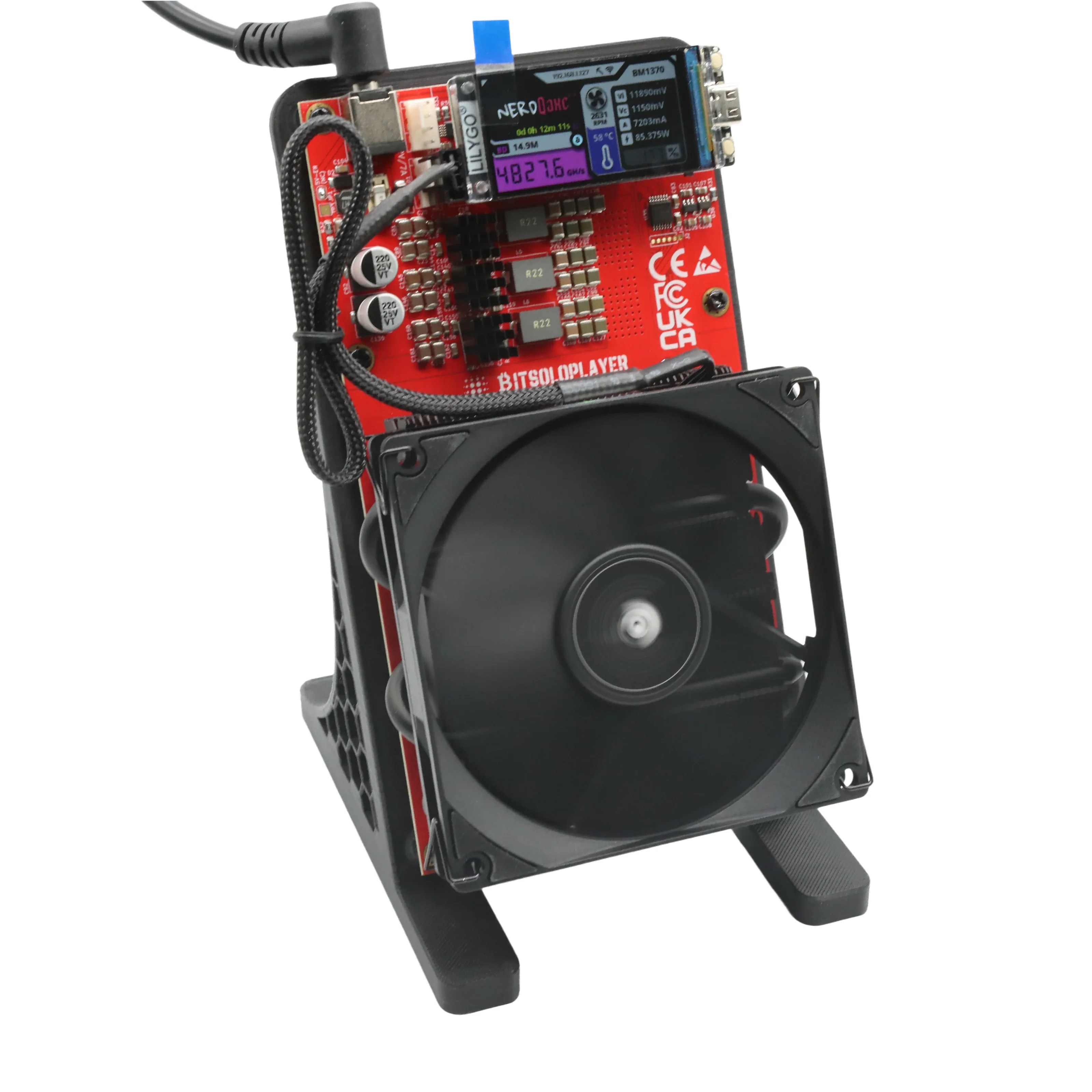 100% originale NerdQaxe++ 4.8T 75w Bitcoin Solo Miner quad-chip open source Bitcoin Miner