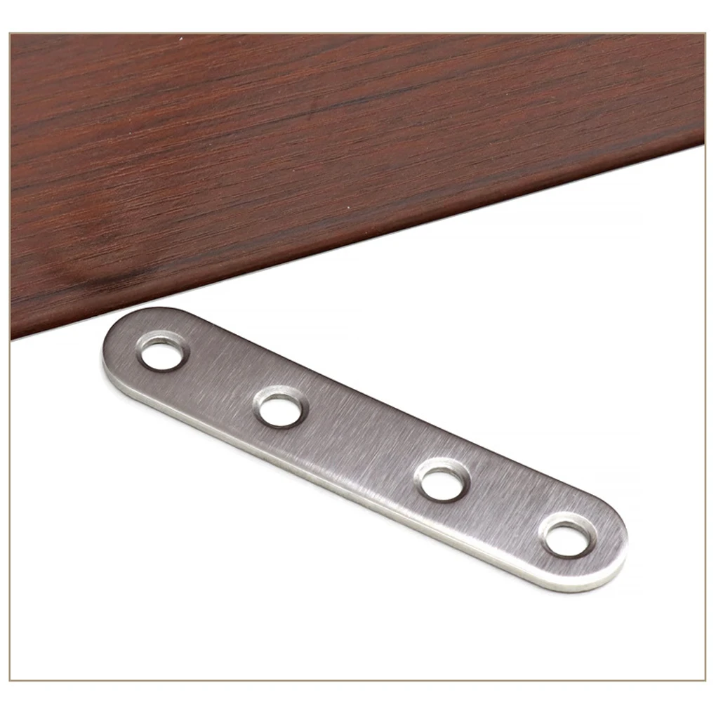 10 Pieces Corner Brackets Straight Plate Connector Cabinet Hardware