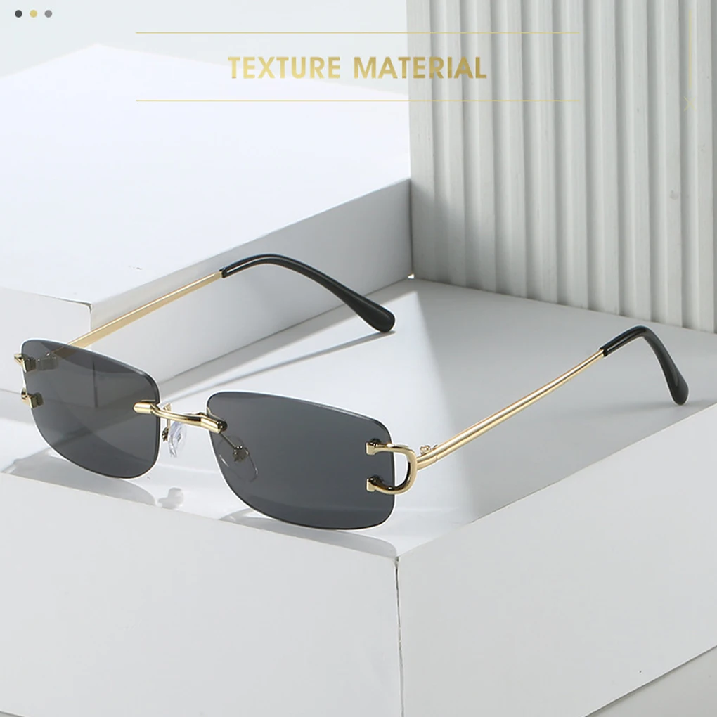 Trendy Sunglasses For Everyday Wear UV-proof Stylish Clear Lenses Rectangle Sunglasses Rustproof