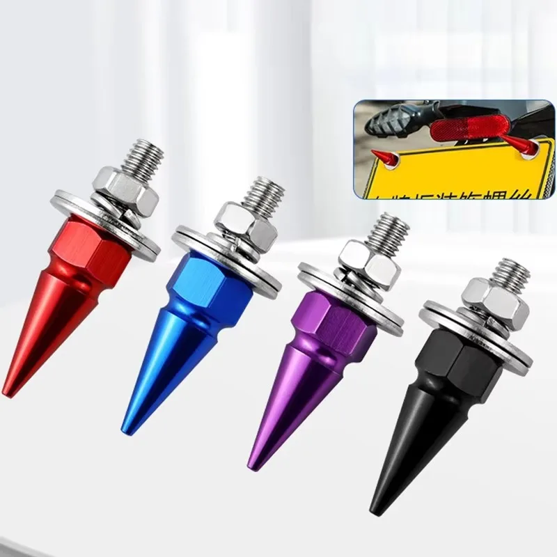 1/4pcs M6 Threaded Tips Screw Car Modified Fasteners Fender Washer Bumper Engine Screws License Plate Aluminium Alloy Bolts