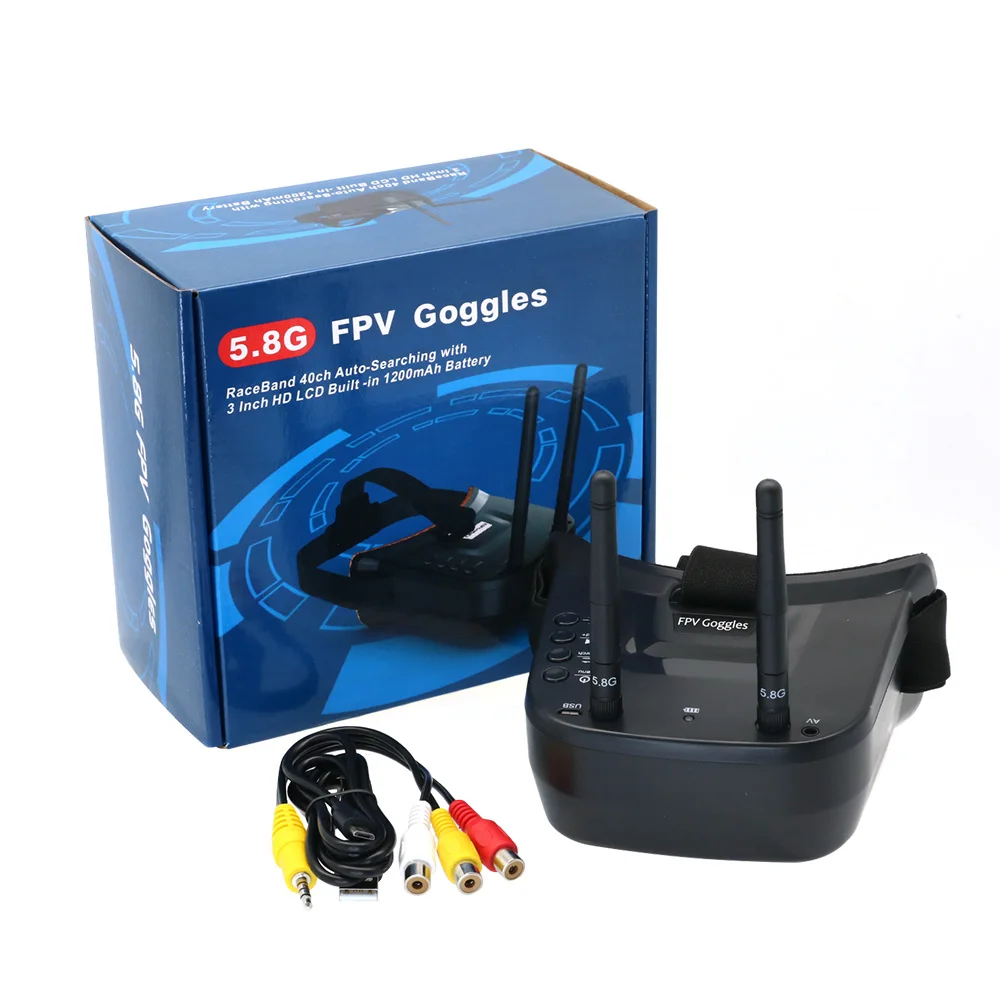 

VR009 5,8G 40CH автоматический поиск двойных антенн мини-очки FPV 3,0 дюйма 480*320 ЖК-экран со встроенным аккумулятором игрушки