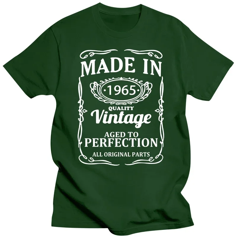 Vintage 1965 58 Years Old T Shirt Men Cotton Short Sleeve Streetwear T-shirt Camiseta Clothing Funny New 58th Birthday Tshirt