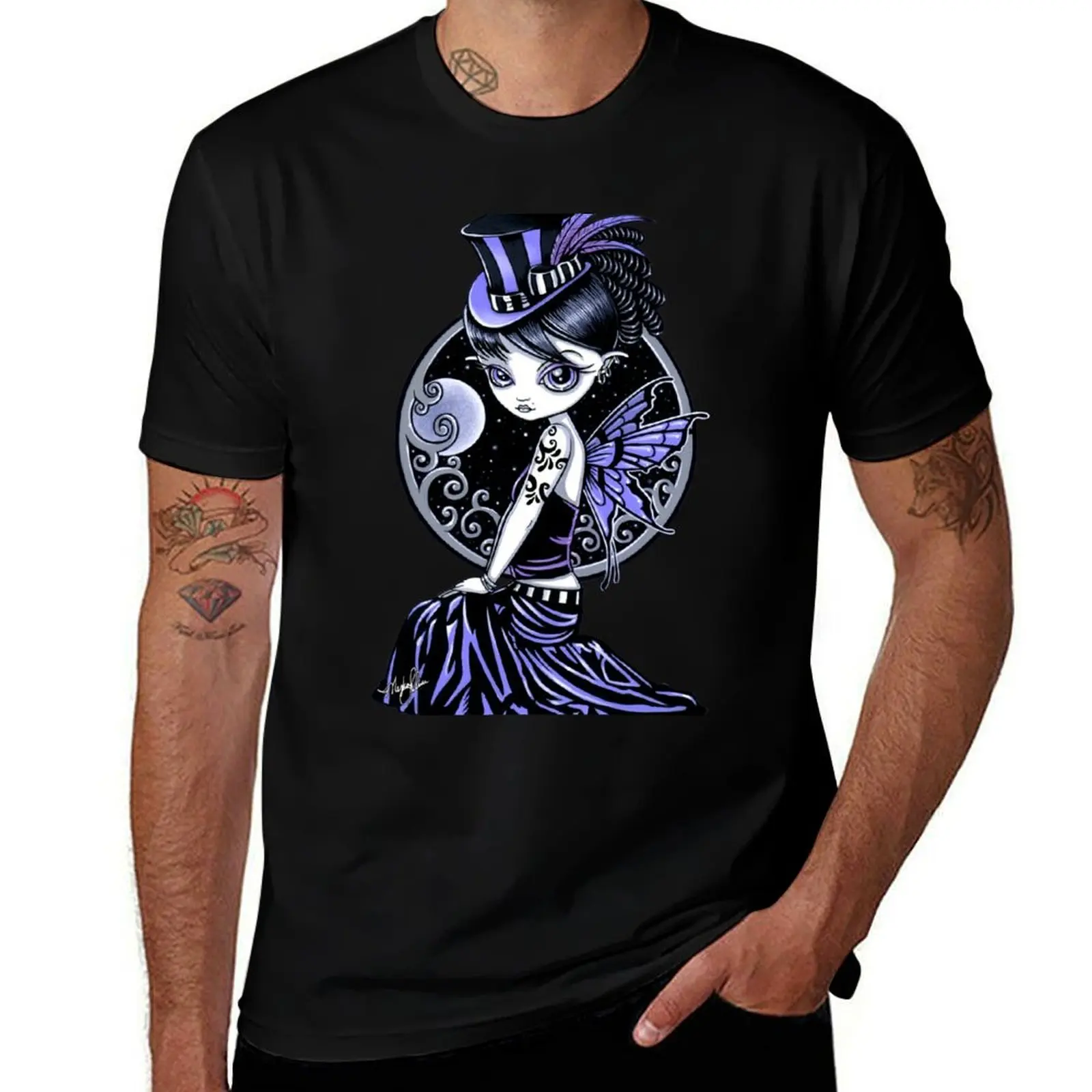 Футболка Audrey Gothic Victorian Couture Fairy от Myka Jelina, дышащая спортивная футболка для мужчин