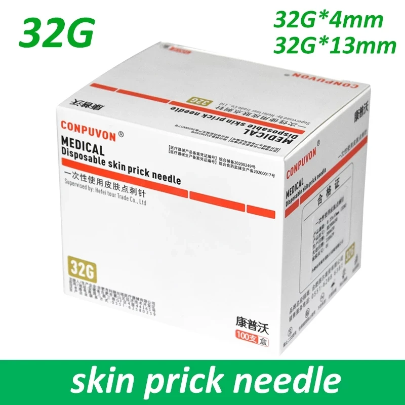 

skin prick needle Piercing Transparent Syringe Injection glue Clear Tip Cap ForPharmaceutical injection needle 32G 4mm 13mm