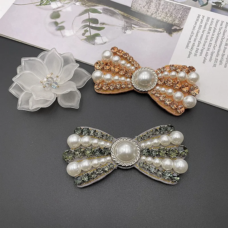 2Pcs Bowtie Beaded …